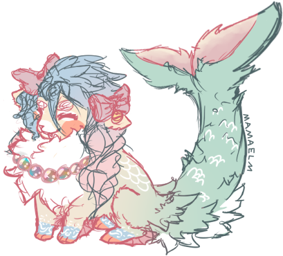 Lana Sketch Chibi [c Star-shade] By Mamasaurus - Cartoon (416x373)