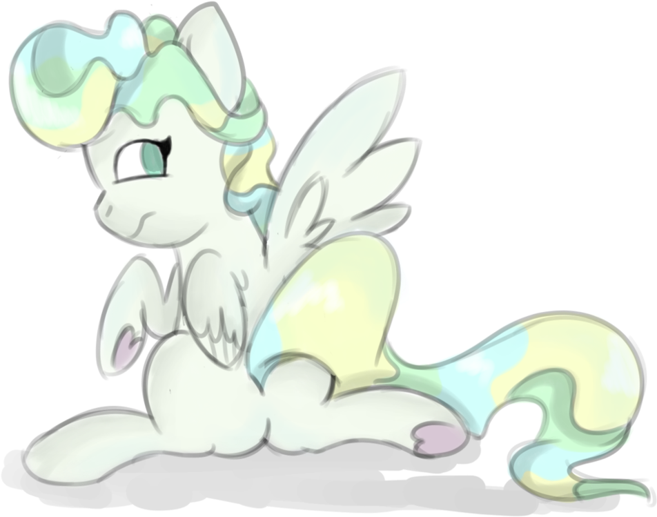 Colourful Sketch Of Vapor Trail By Twittershy - Cartoon (994x804)