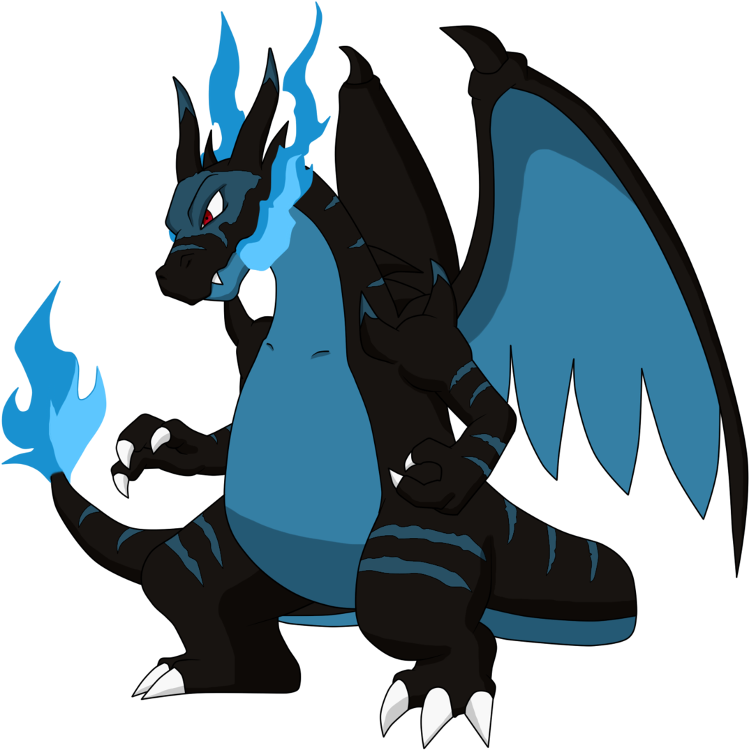 Mega Charizard X Two By Charizardproduccion7 Mega Charizard - Mega Charizard X Cartoon (1280x1129)