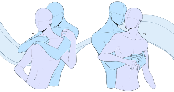 [ych] Yaoi Auction Closed By Ych-cuties - Pose Reference Yaoi Anime (555x350)