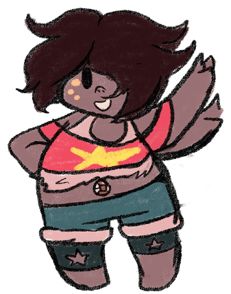 Smoky Quartz Crayon Chibi By Danielle-chan - Smoky Quartz Chibi (359x470)