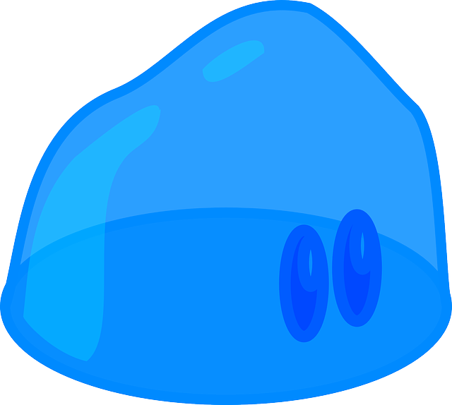 Creature Slime, Jelly, Aspic, Jello, Blue, Funny, Creature - Blue Slime Clipart (640x574)