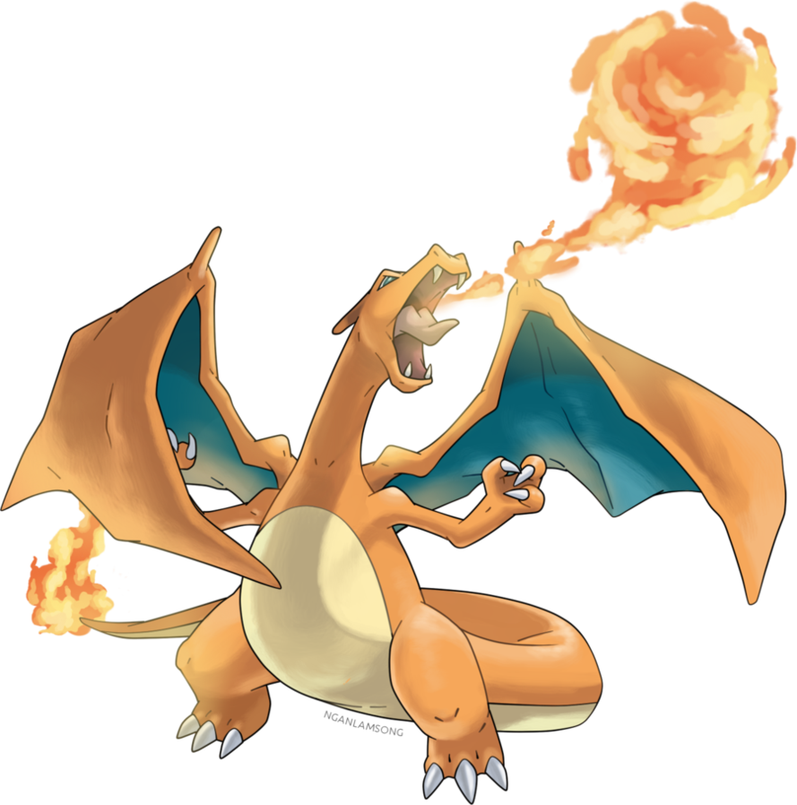 Charizard By Nganlamsong - Charizard Png (889x898)