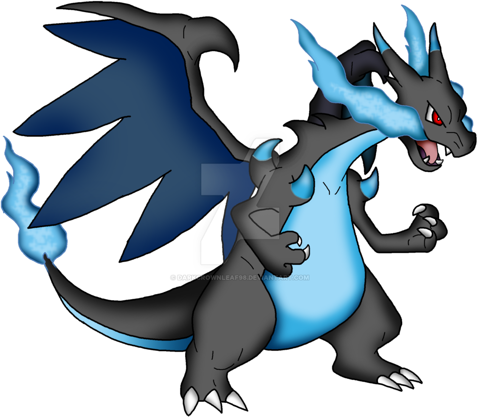 Mega Charizard X Drawing By Darkcrownleaf98 On Deviantart - Pokémon Firered And Leafgreen (1024x898)