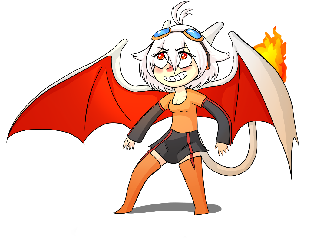 Tpp Moemoneffie The White Charizard - Cartoon (1100x800)