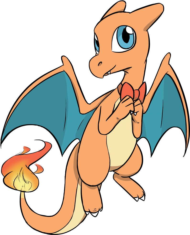 Lil' Charizard - Cartoon (1000x1100)