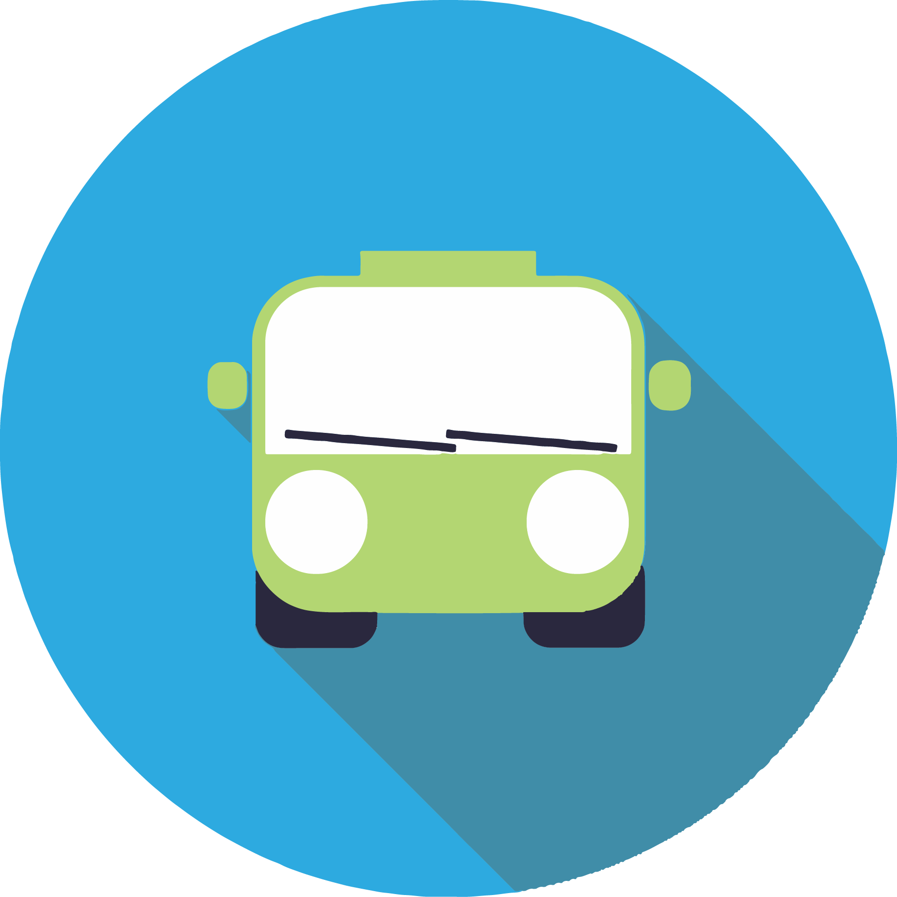 Magic Bus Rider - Light Bulb Icon Round (1836x1836)