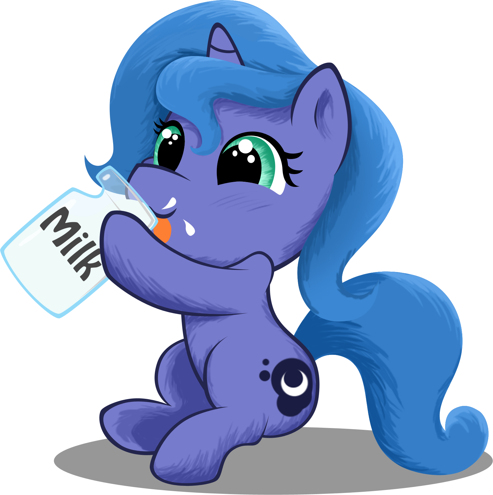 Derpy Hooves Princess Luna Pony Blue Cartoon Mammal - Artist (1669x1678)
