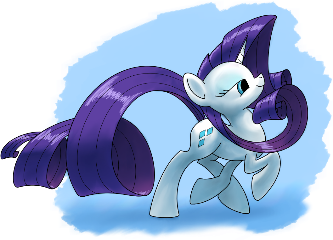 Underpable, Long Mane, Rarity, Safe, Solo - Cartoon (1215x860)