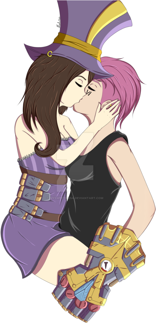 Anime Deviantart Mangaka Yuri - Vi X Caitlyn Yuri (774x1032)