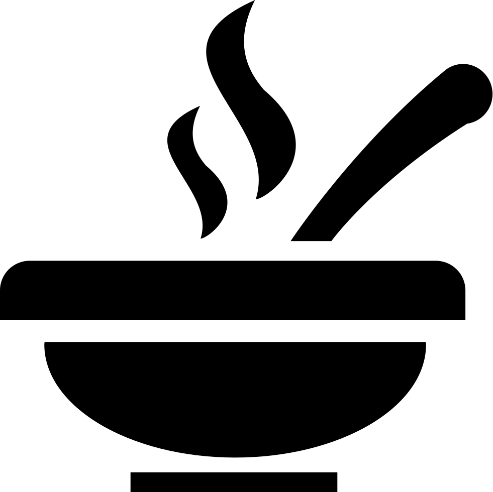 Soup Comments - Soup Icon Vector Png Black (981x980)