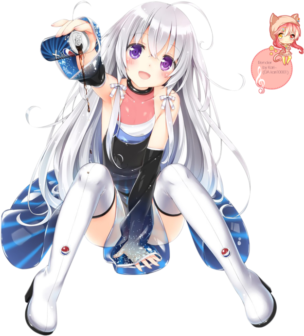 [anime Render] Pepsi By Kari10001 - Anime Girl Pepsi (800x709)