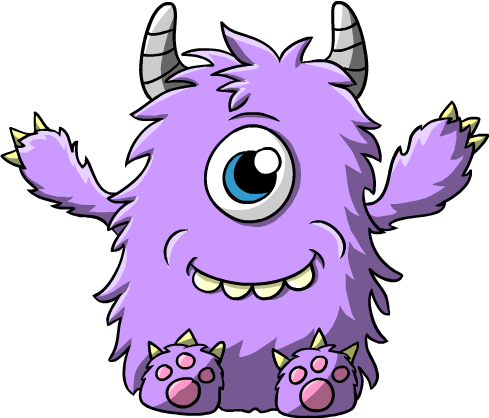 Free Purple Monster Clipart - Cute Purple Monsters (489x418)