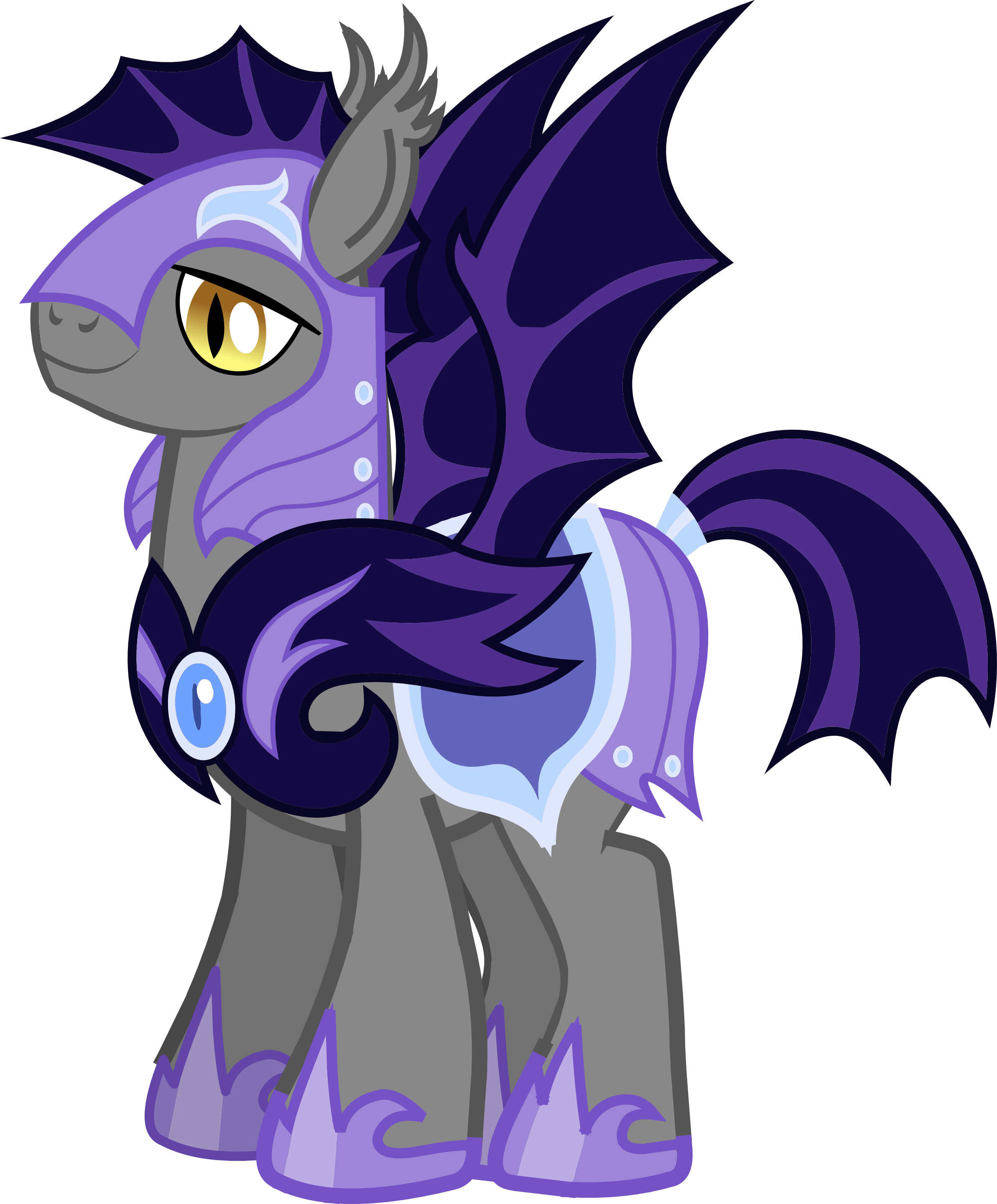 Thunder Night - Princess Luna Royal Guard (2385x2880)