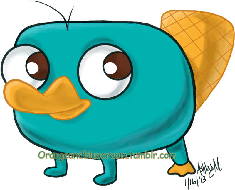 Baby Perry The Platypus By Orangebluecream On Deviantart - Cute Platypus Cartoon (900x777)