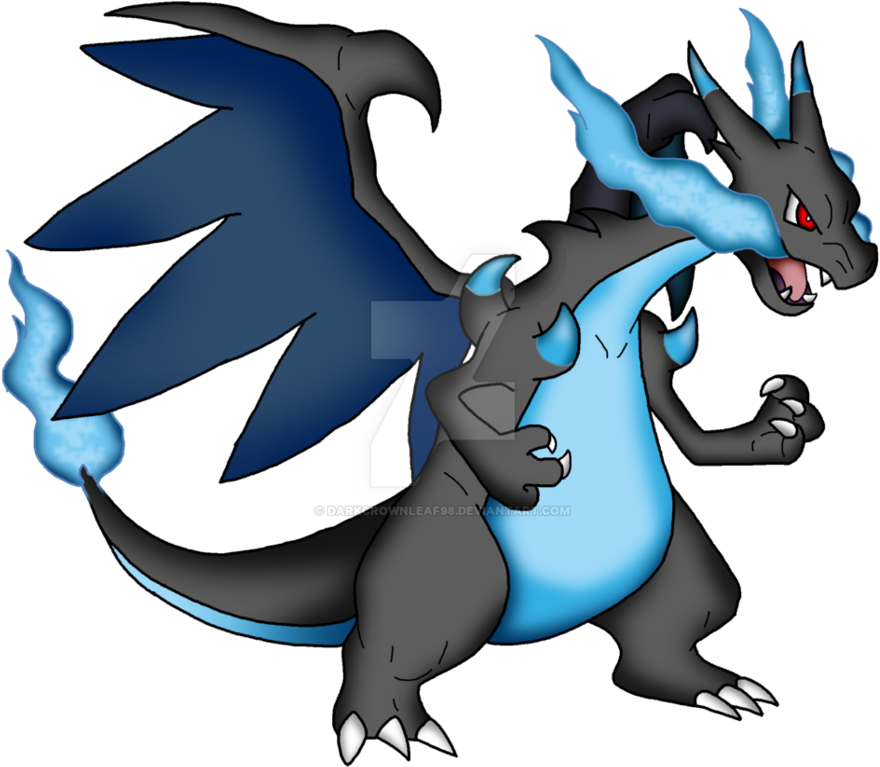 Mega Charizard X Drawing By Darkcrownleaf98 - Pokémon Firered And Leafgreen (954x837)