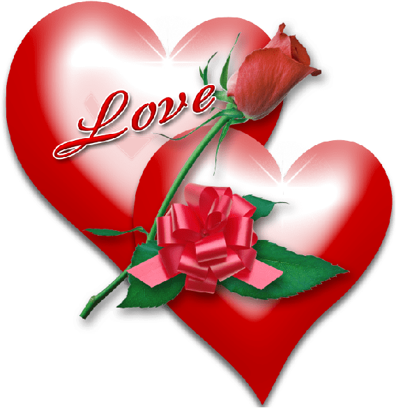 Valentine Heart Rose - Love Borders And Frames (600x600)