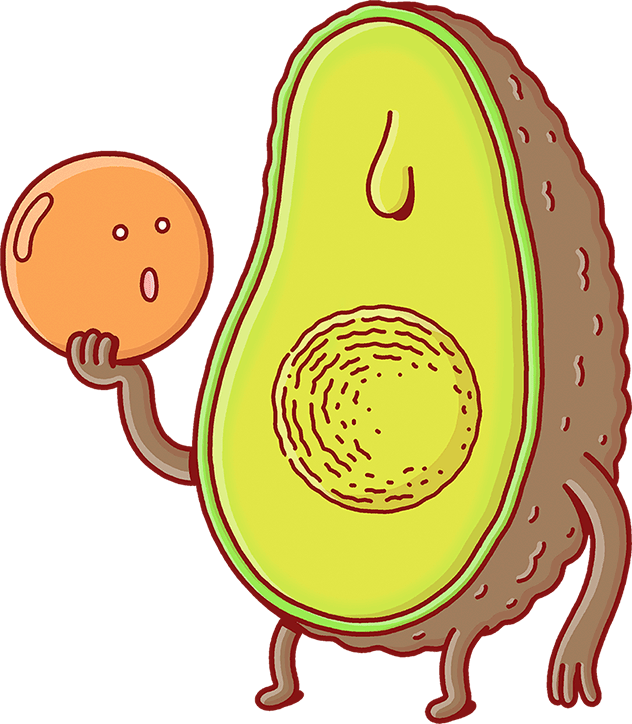 Beefsteak Vegetables - Cute Avocados (632x724)