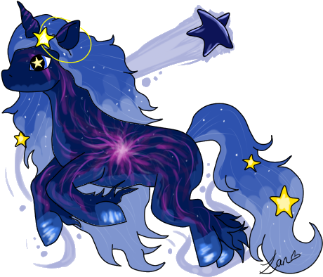 Galactic Unicorn By Gullsko - Illustration (474x418)