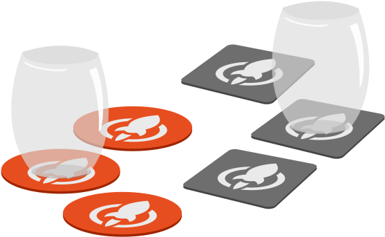 Custom Printed Drink Coasters - Rush Flyer Printing (656x448)