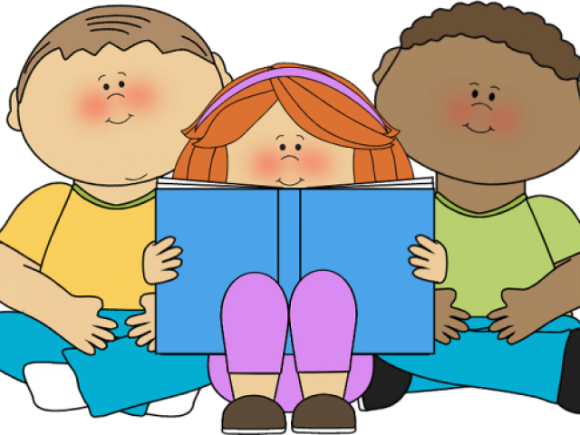Students Working Together Clipart - Reading Free Clip Art (640x480)
