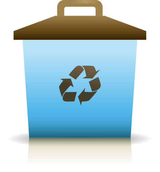 How To Set Use Blue Recycling Container Svg Vector - Trash Icon (552x595)