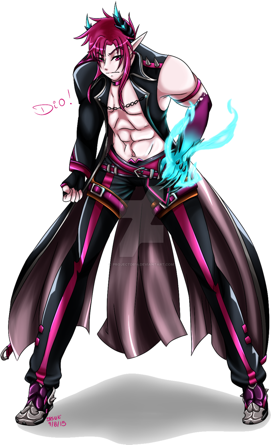 Grand Chase Anime Mangaka Elesis Elsword - Illustration (1024x1566)