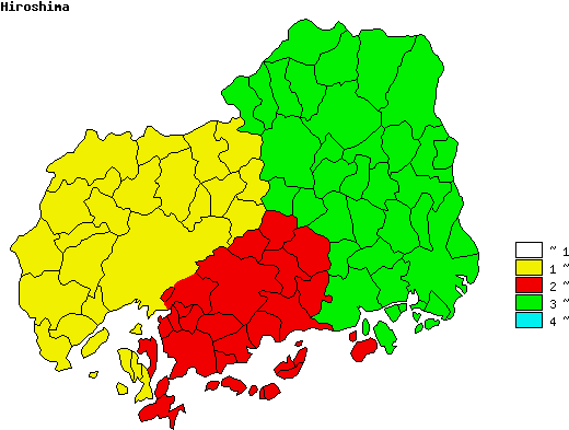 Hiroshima - Map Of Hiroshima (641x401)