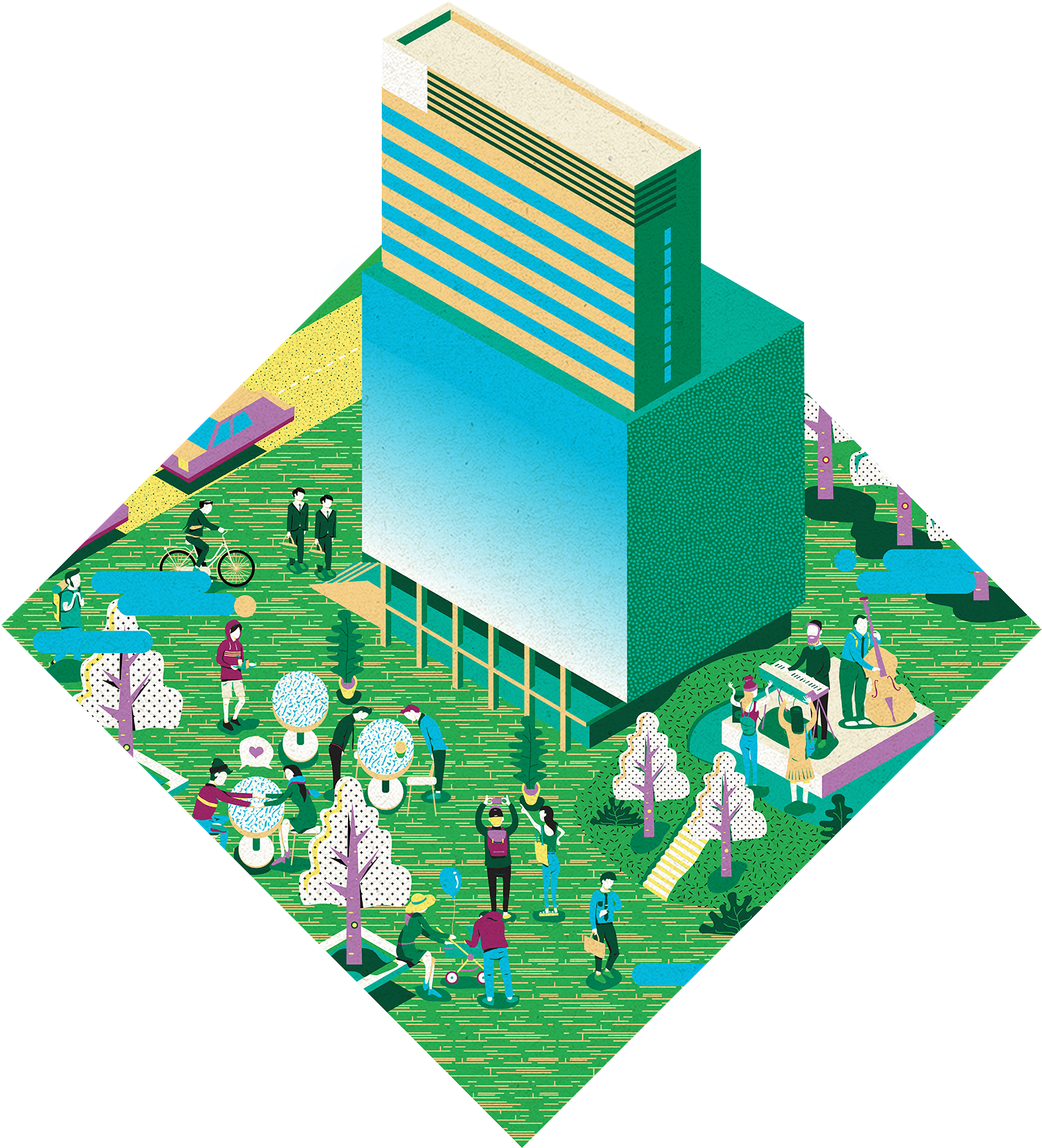 Hiroshima Karikakoi Illustration - Architecture (1772x1778)