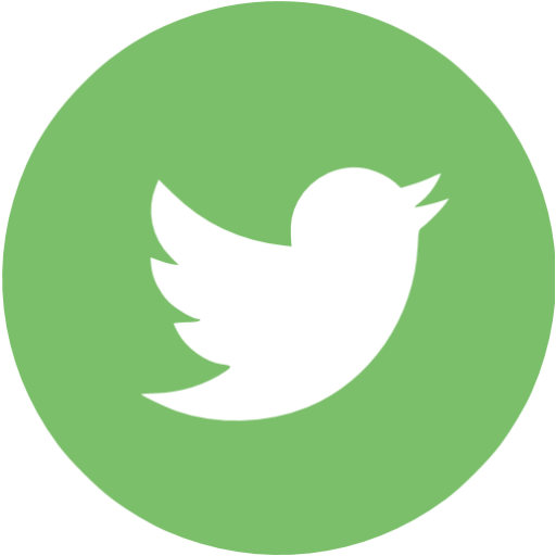 Facebook Logo Twiter Icon - Twitter Icon Circle Green (512x512)