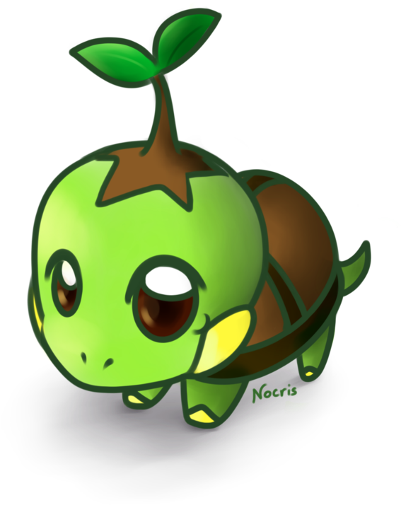 Little Turtwig - Cartoon (900x877)