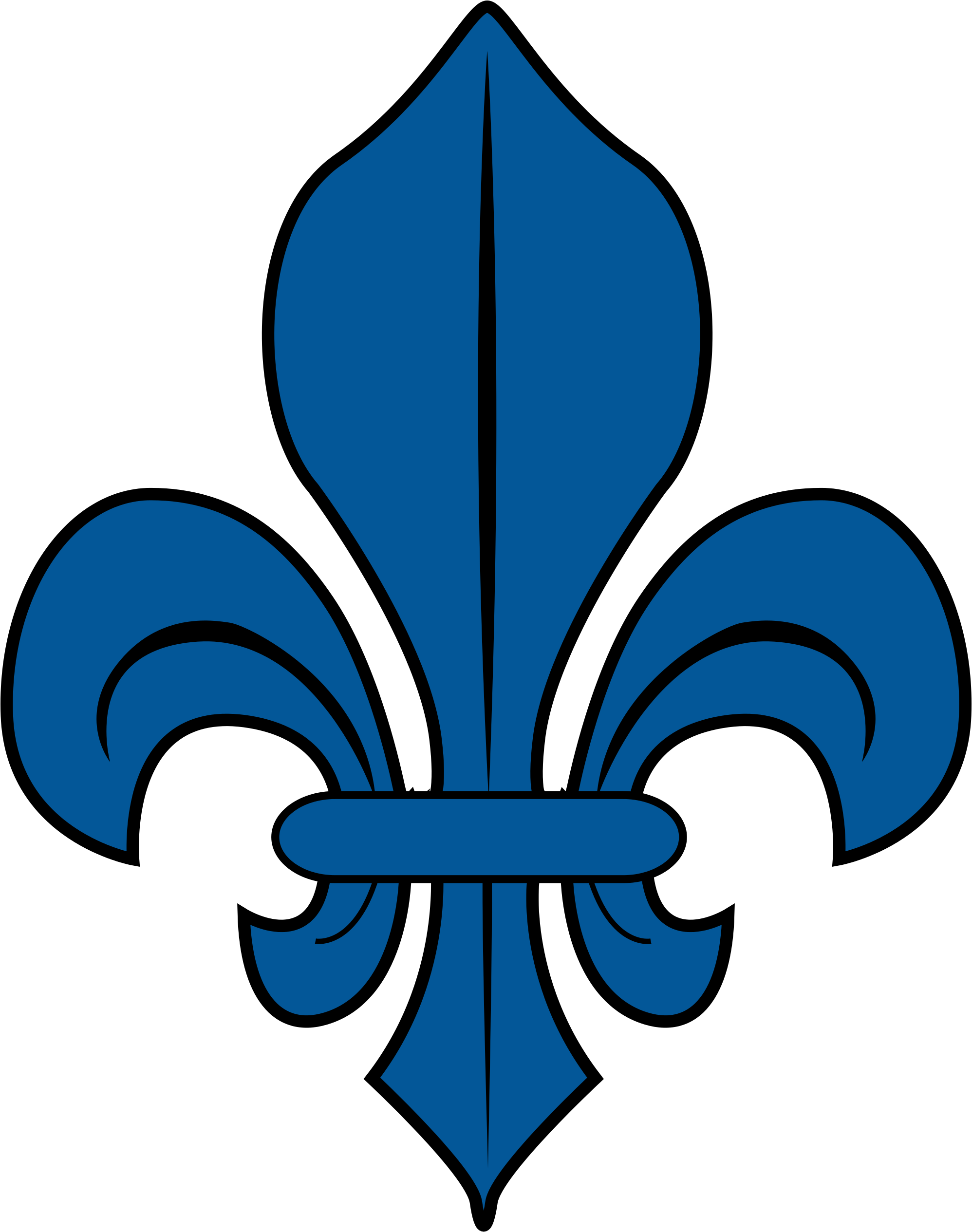 Blue Fleur De Lys - Fleur De Lys Quebec (2000x2545)