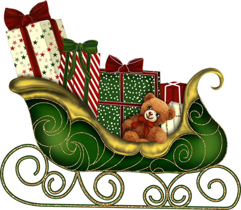 Santa Sleigh Png - Etiquette Joyeux Noel (800x695)