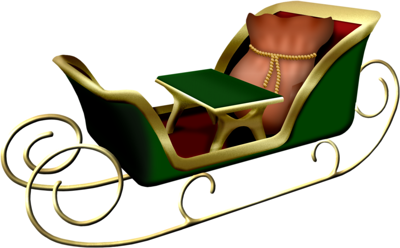 Santa Sleigh Png - Sled (794x493)