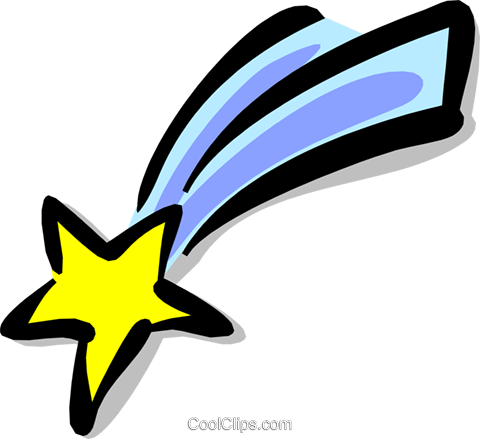 Shooting Star Royalty Free Vector Clip Art Illustration - Falling Star Clip Art (480x439)