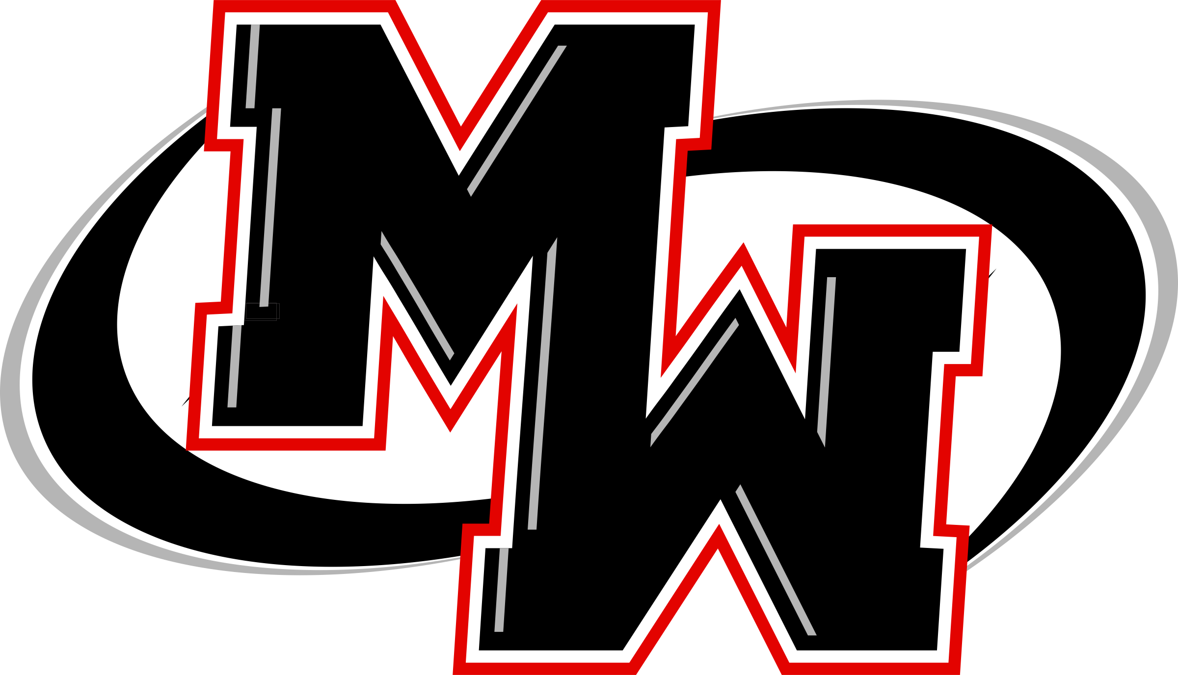 Ram Head Logo With Red & Gray Swoop - Secondary School (2400x1376)