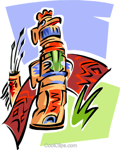 Native American Symbols One Royalty Free Vector Clip - Native American Symbols (385x480)