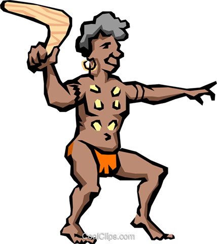 Aborigines Royalty Free Vector Clip Art Illustration - Clip Art (428x480)