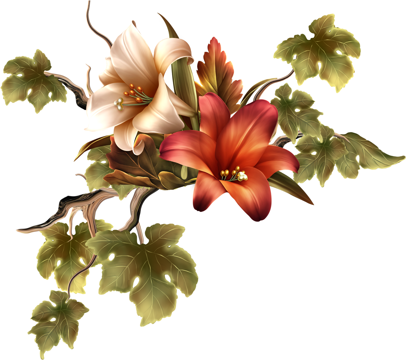 Skinni Scrap Stuff - Bromelia (1600x1441)
