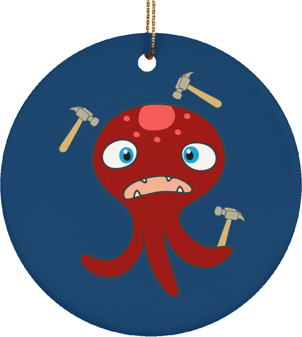 Chronic Migraine Monster Ceramic Circle Ornament - Mile End Tube Station (1155x1155)