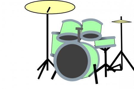 Pin Drums Clipart - Drum Set Queen Duvet (450x300)