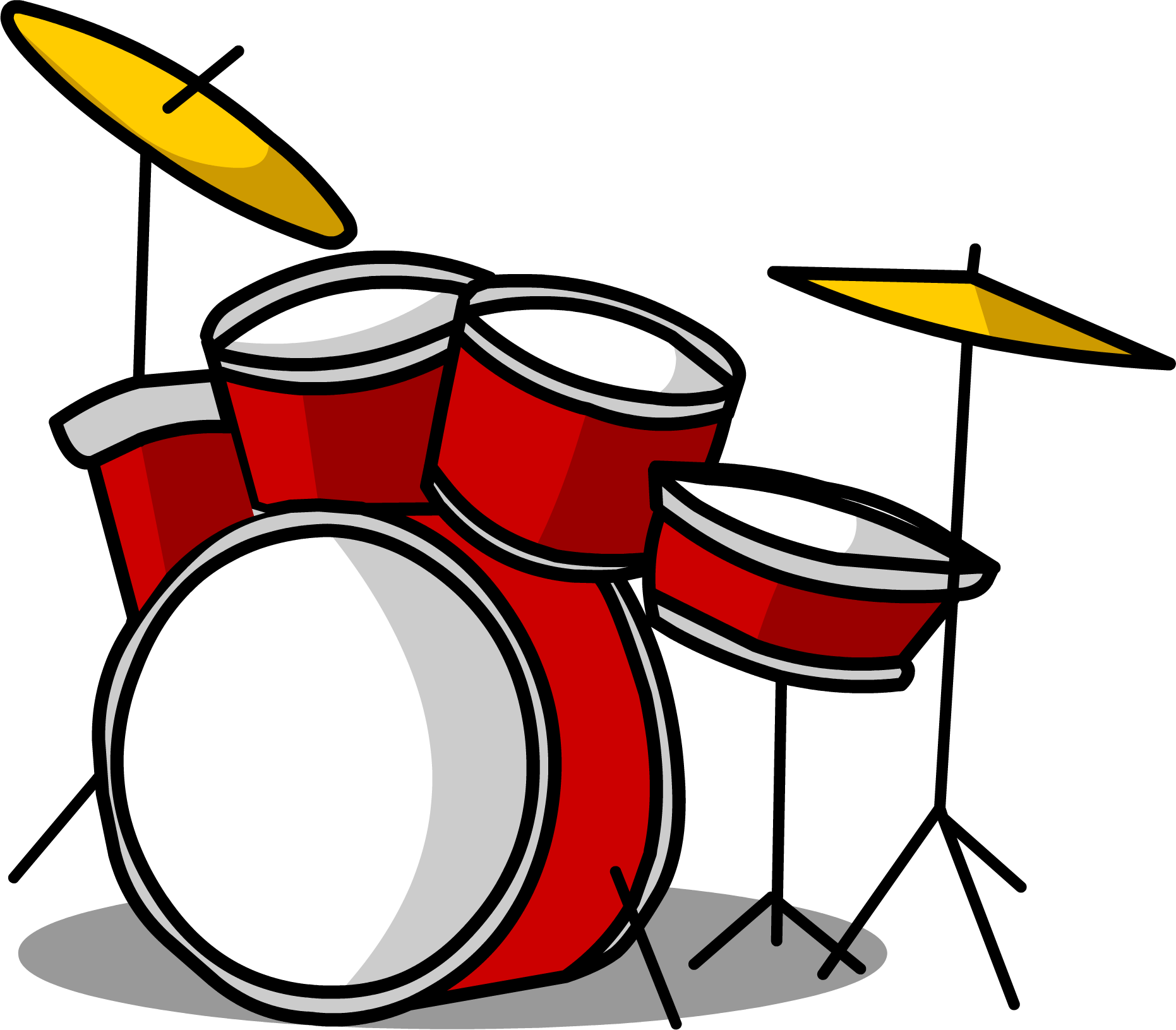 Drum Kit Sprite 004 - Drum Kit Sprite (1862x1631)