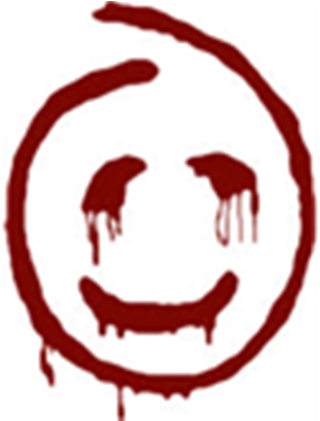 Bloody Red Smiley Face *transparent Background* - Red John Smiley Face (420x420)