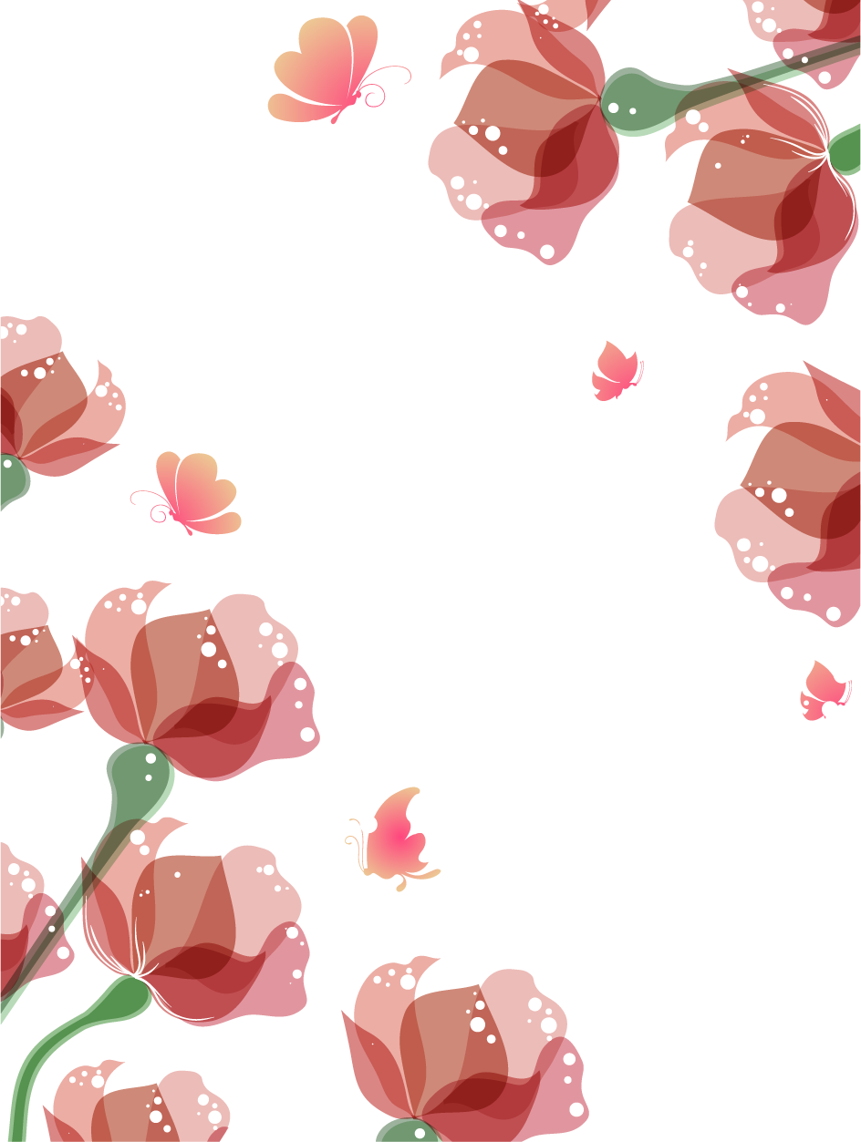 Flower Euclidean Vector - Watercolor Flowers Border (944x1253)