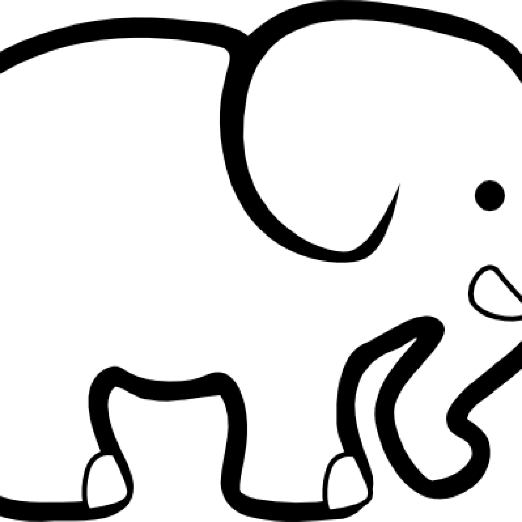 Elephant Clipart Black And White Elephant Clipart Black - Clip Art (1024x1024)