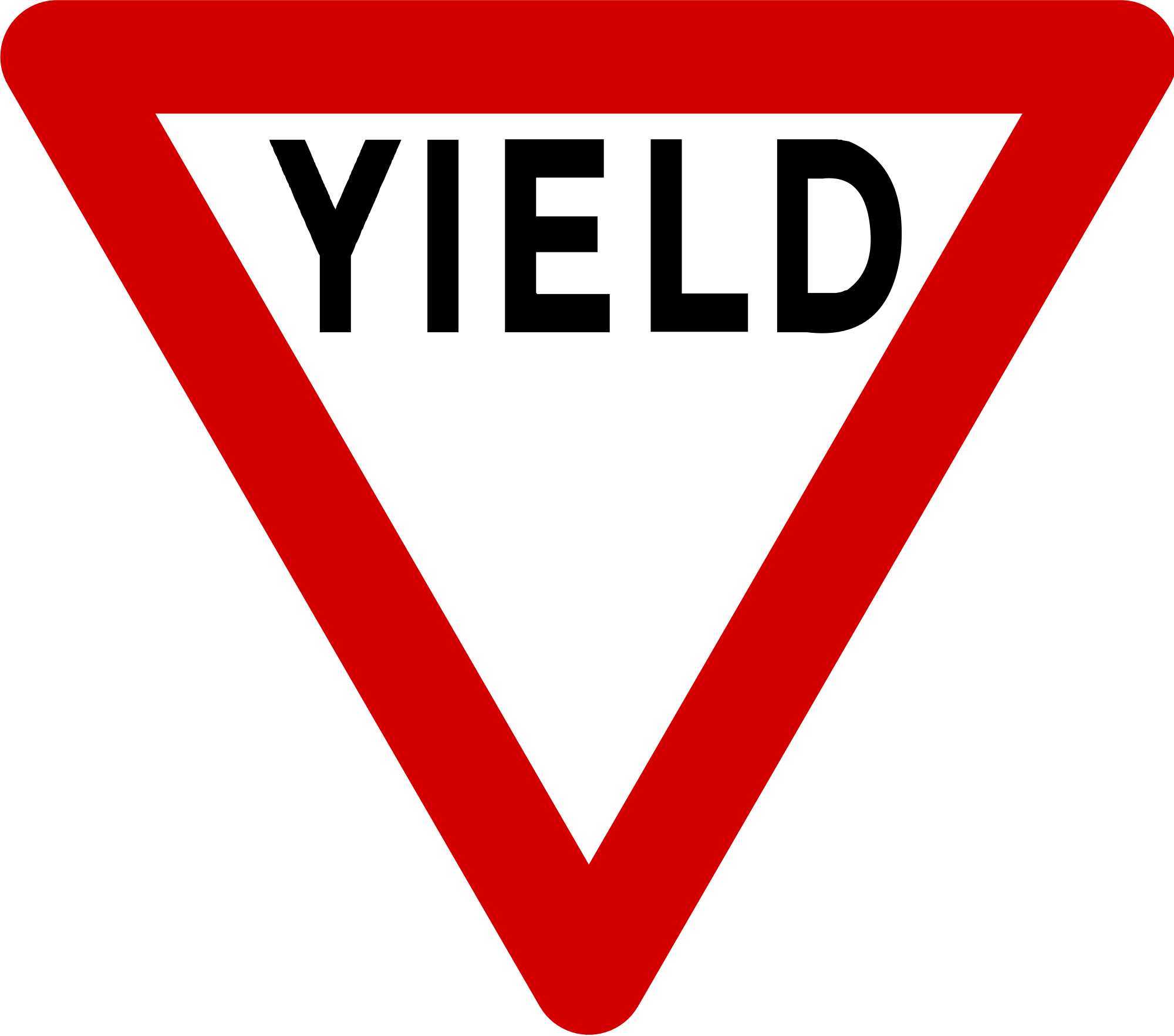 Open - Yield Sign Logo (2000x1765)