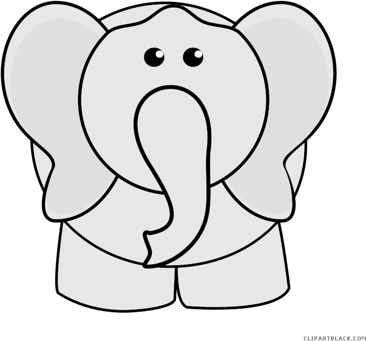 Elephant High Quality Animal Free Black White Clipart - Elefante Dibujo (800x745)
