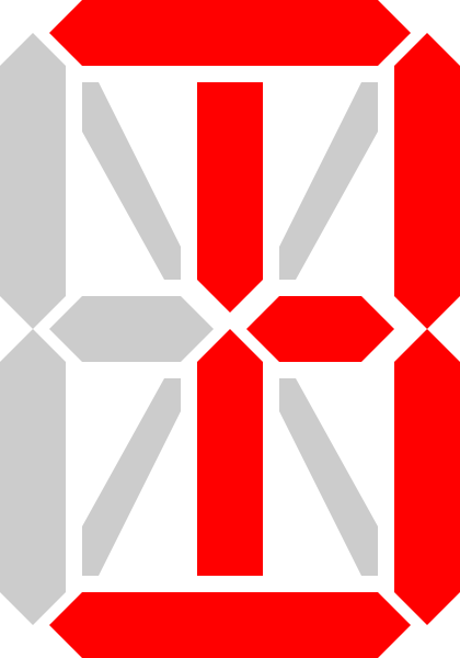 Clip Art Seven Segment Display Fourteen Segment Display - 14 Segmentni Display (420x600)