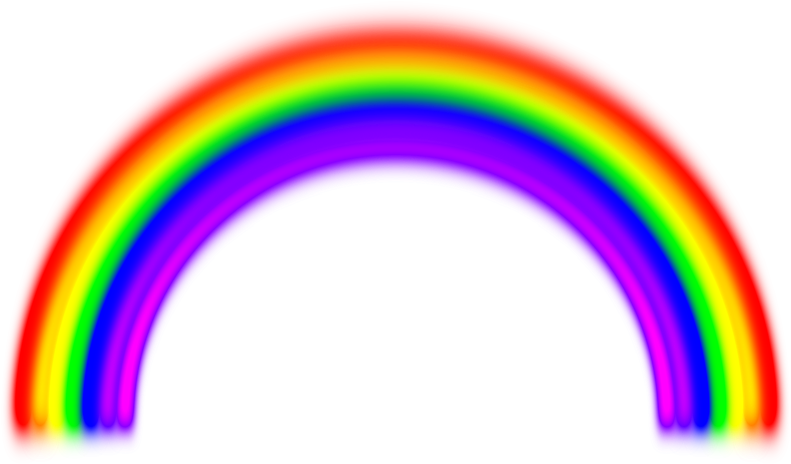Rainbow Light Spectrum Refraction - Rainbow With White Background (960x653)