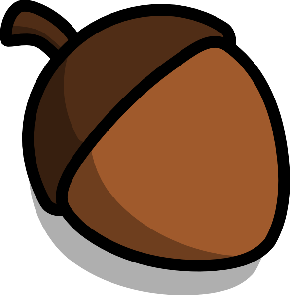 Nut Clipart Black And White - Nut Clipart Black And White (588x599)